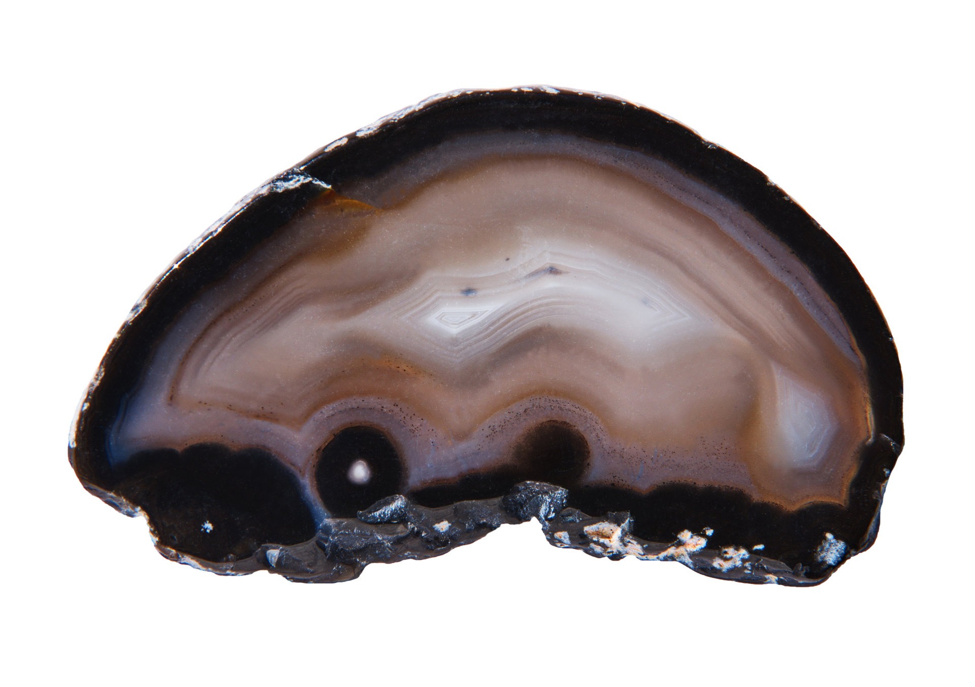 A sample of a black agate