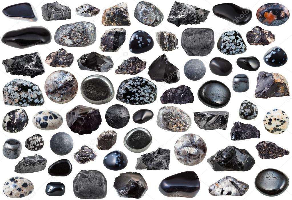 Black Crystals in Nature